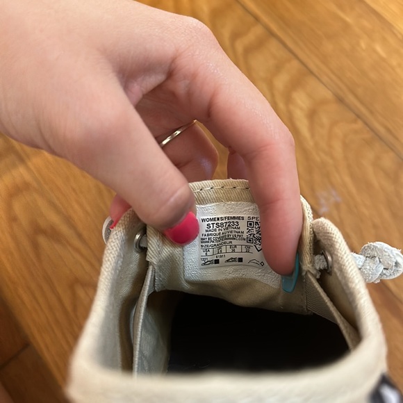 Sperry Lounge Lace Linen Lt Tan, Memory Foam - Picture 3 of 5